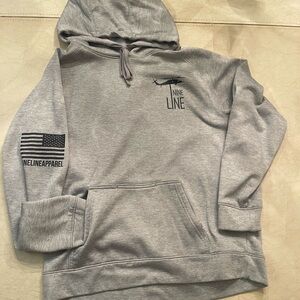 Nine Line Gray Logo koozie Hoodie